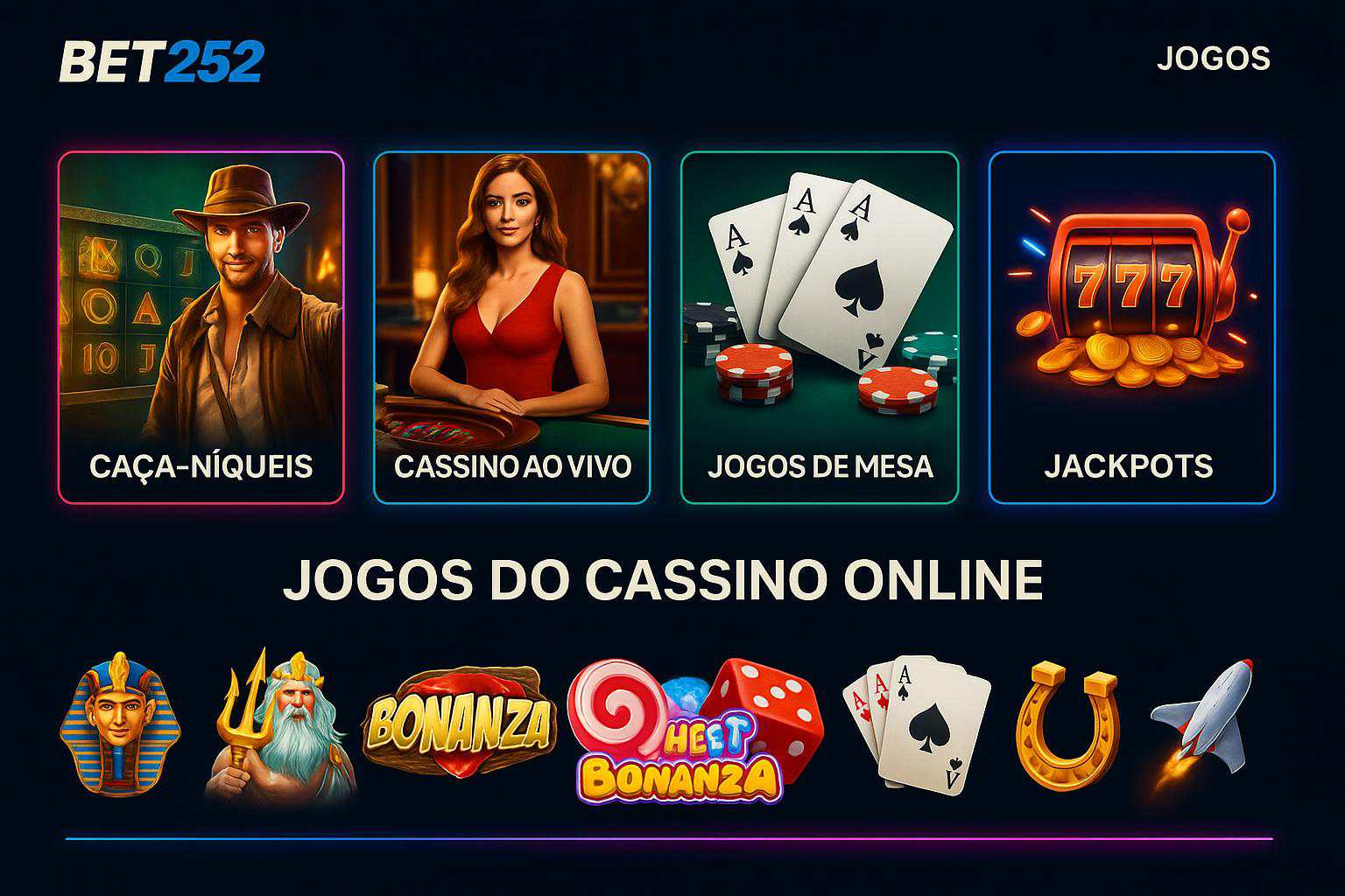 Jogos de cassino online inovadores e emocionantes na BET252
