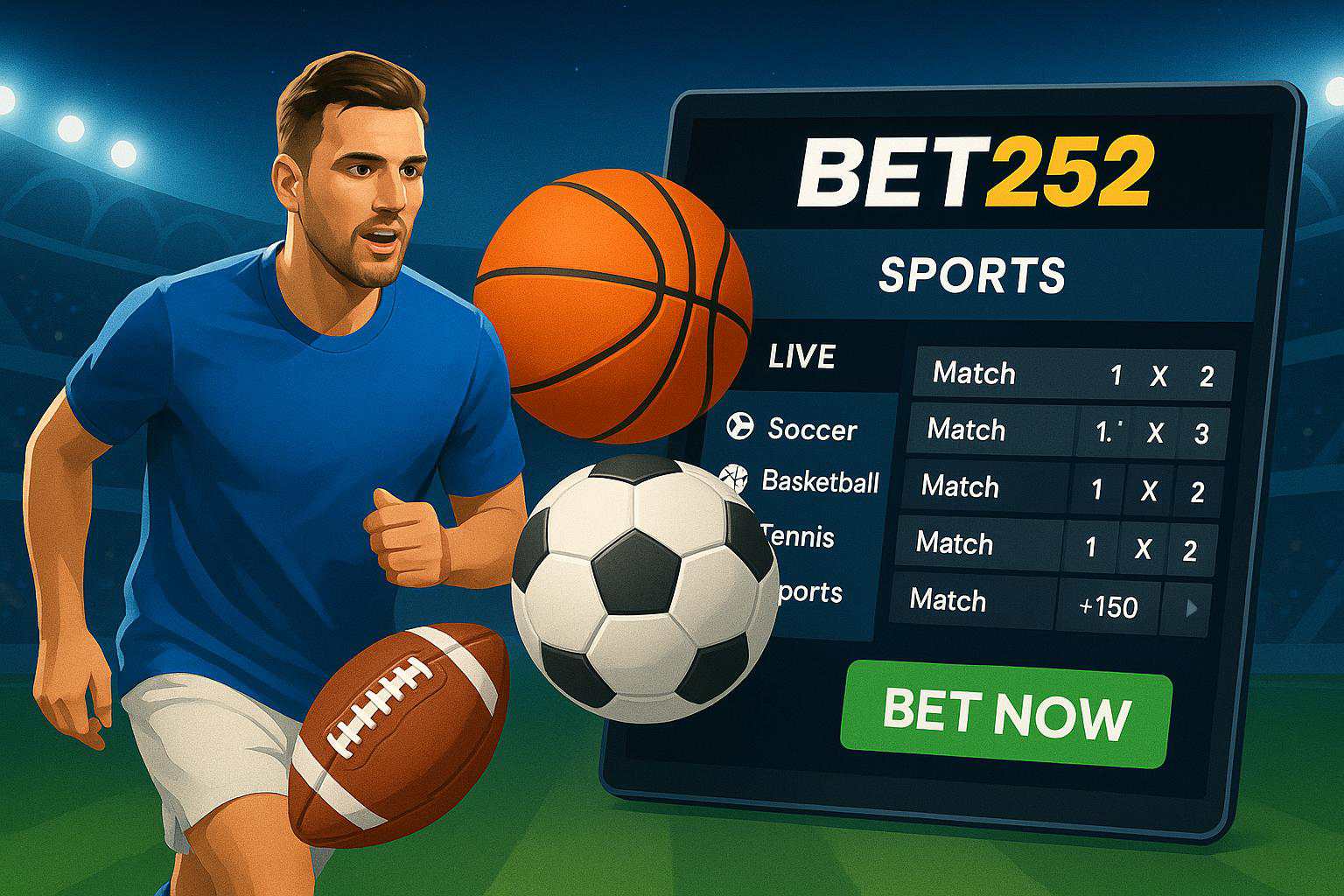 Aposte em apostas esportivas no cassino online BET252
